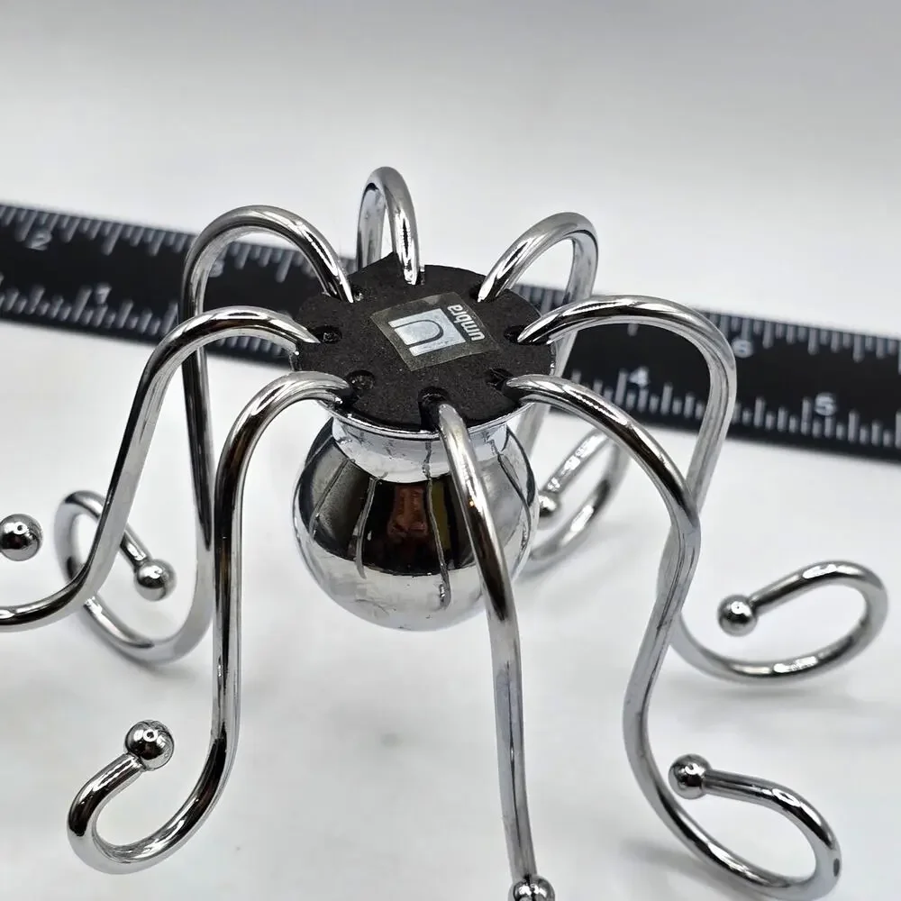 Octopus Ring Holder Umbra Metal Ring Display Mirror Silver Tone 2.5